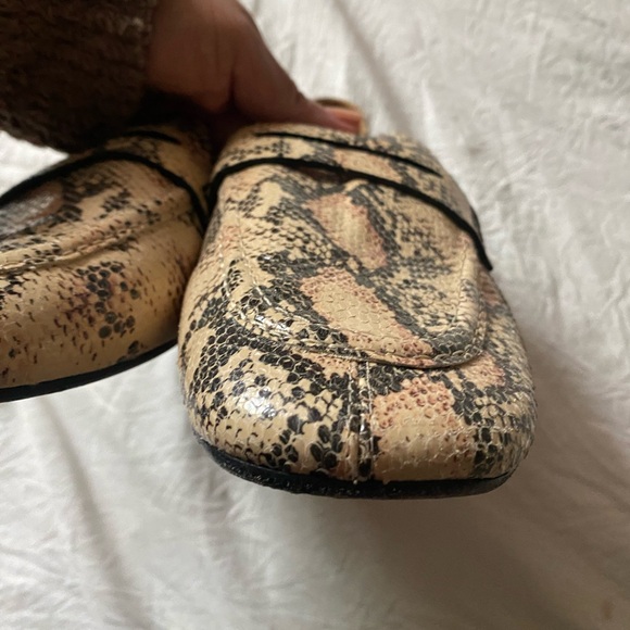 Isabel Marant Fezzy Snakeskin Embossed Leather Convertible Penny Loafer Mules 39 - Picture 10 of 12